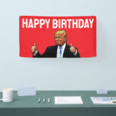 DONALD TRUMP HAPPY BIRTHDAY PARTY BANNER (Beurs)