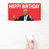 DONALD TRUMP HAPPY BIRTHDAY PARTY BANNER (Insitu)