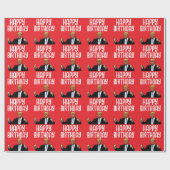 DONALD TRUMP HAPPY BIRTHDAY WRAPPING PAPER CADEAUPAPIER (Vlak)