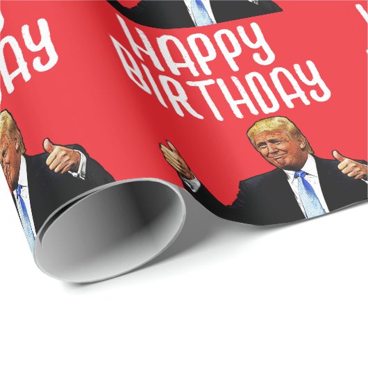DONALD TRUMP HAPPY BIRTHDAY WRAPPING PAPER CADEAUPAPIER (Rol Hoek)
