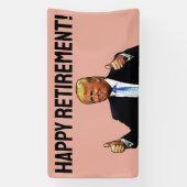 DONALD TRUMP HAPPY PENSIONERING PARTY BANNER (Verticaal)