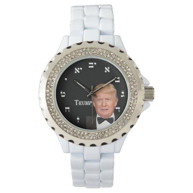 Donald Trump - Hebreeuwse cijfers Horloge (Voorkant)