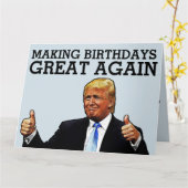 DONALD TRUMP HEEFT DE GRAPPIGE VERJAARDAG KAART OV (Gele Bloem)