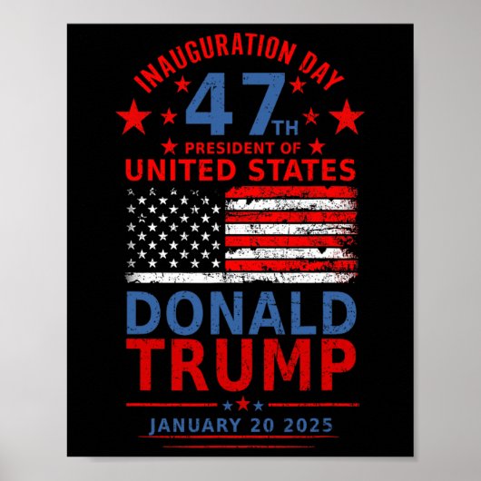Donald Trump heeft in 2024 de Mannen van de inaugu Poster (Voorkant)
