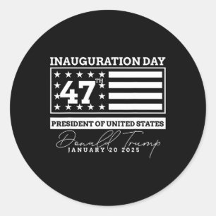 Donald Trump heeft in 2024 de Mannen van de inaugu Ronde Sticker