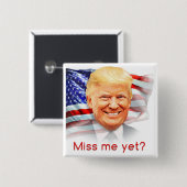 Donald Trump heeft me al mishandeld? Vierkante Button 5,1 Cm (Voorkant /achterkant)
