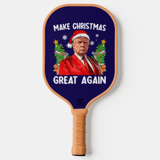 Donald Trump heeft weer een mooie kerst gewonnen Pickleball Paddle (Achterkant)