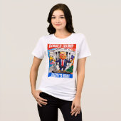 DONALD TRUMP, HET HUIS VAN PAPA Tri-Blend SHIRT (Voorkant volledig)