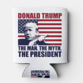 Donald Trump het Man de mythe het President Blikjeskoeler (Achterkant)