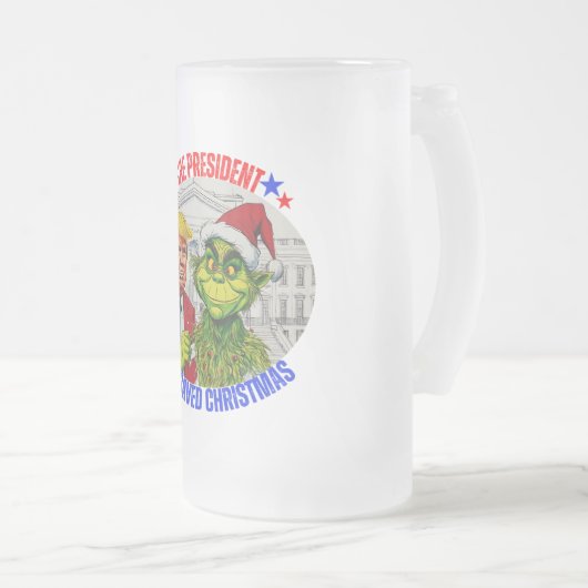 DONALD TRUMP: HET PRESIDENT DAT KERST HEEFT GERED MATGLAS BIERPUL (Voorkant rechts)