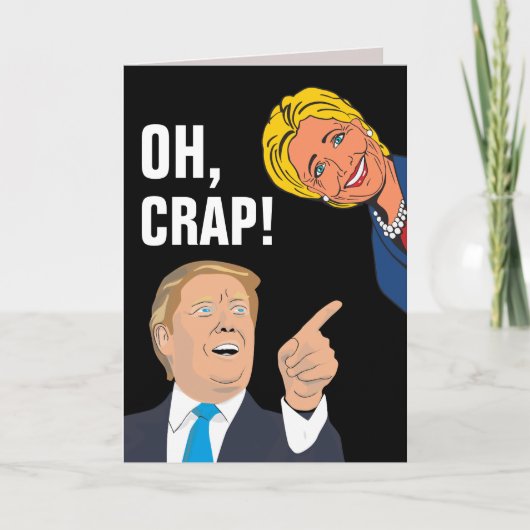 DONALD TRUMP & HILLARY CLINTON FUNNY BIRTHDAY Kaar Kaart (Voorkant)