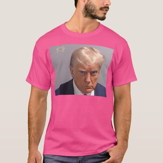 Donald Trump Historic Mugshot T-shirt (Voorkant)