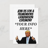 DONALD TRUMP HOGE SCHOOLGRADUATION INVITATIONS SAVE THE DATE (Voorkant / Achterkant)
