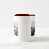 Donald Trump Holding Bijbel - 11oz tweetone koffie Tweekleurige Koffiemok (Center)