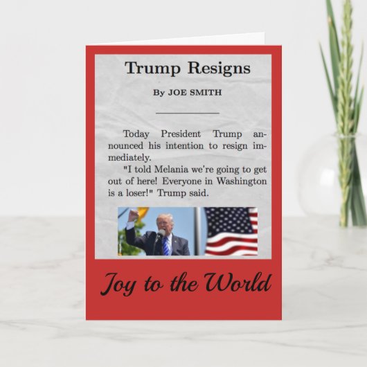 Donald Trump Holiday Card Feestdagen Kaart (Voorkant)