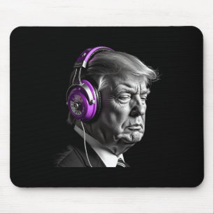 Donald Trump Hoofdtelefoon Funny President DJ Art Muismat