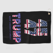 Donald Trump houdt Amerika geweldig cadeau horloge Golfhanddoek (Horizontaal)