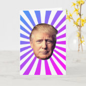 DONALD TRUMP HUMORISTISCHE VERJAARDAG KAART (Gele Bloem)