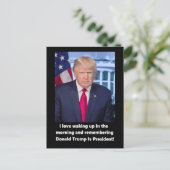 Donald Trump I love waking up popular Feestdagenkaart (Staand voorkant)