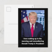 Donald Trump I love waking up popular Feestdagenkaart (Voorkant / Achterkant)