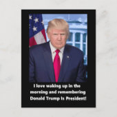 Donald Trump I love waking up popular Feestdagenkaart (Voorkant)