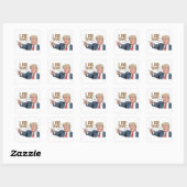 Donald Trump "Ik deed dat" Vierkante Sticker (Vel)
