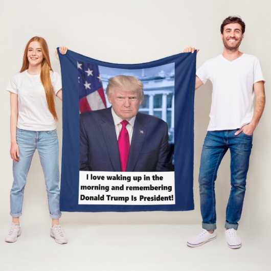 Donald Trump Ik hou van populair worden Fleece Deken (In situ)