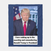 Donald Trump Ik hou van populair worden Fleece Deken (Voorkant)