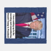 Donald Trump Ik hou van populair worden Fleece Deken (Voorkant (Horizontaal))