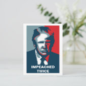 Donald Trump IMPEACHED TWICE Briefkaart (Staand voorkant)