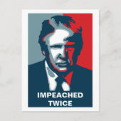 Donald Trump IMPEACHED TWICE Briefkaart (Voorkant)