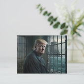 Donald Trump in de gevangenis van Alcatraz Briefkaart (Staand voorkant)