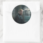 Donald Trump in de gevangenis van Alcatraz Ronde Sticker (Tas)
