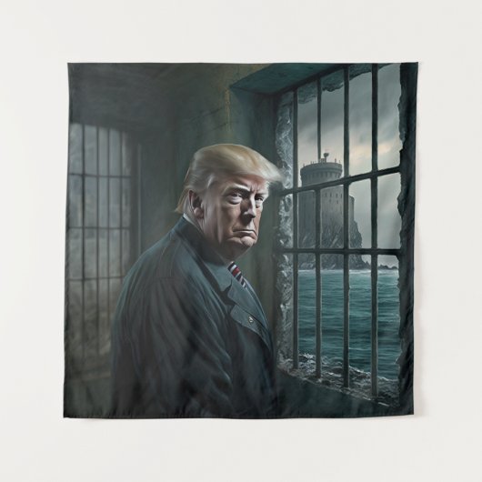 Donald Trump in de gevangenis van Alcatraz Wandkleed (Voorkant)