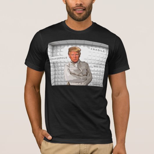 Donald Trump in een keurslijf die antitrommels sch T-shirt (Voorkant)