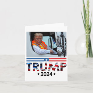 Donald Trump in Garbyge Truck Team Garge voor Trum Kaart