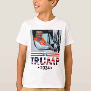 Donald Trump in Garbyge Truck Team Garge voor Trum T-shirt