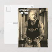 DONALD TRUMP IN HET BRIEFKAART GYM 2024 (Voorkant / Achterkant)