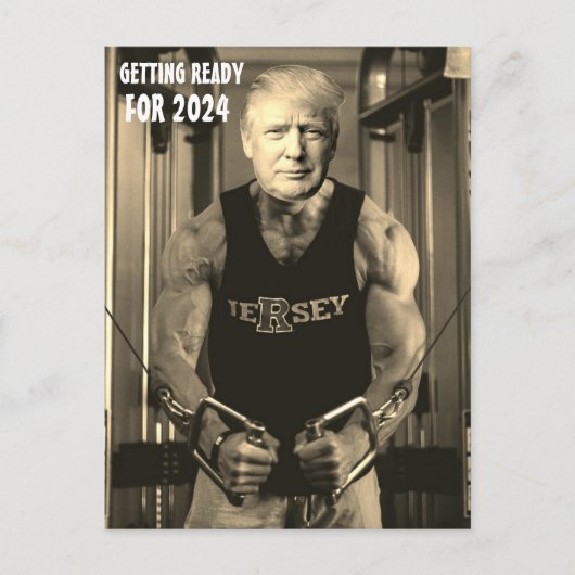 DONALD TRUMP IN HET BRIEFKAART GYM 2024 (Voorkant)
