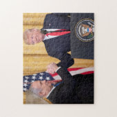 Donald Trump in Israël met Bibi Netanyahu Legpuzzel (Verticaal)