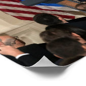 Donald Trump in Israël met Bibi Netanyahu Poster (Hoek)