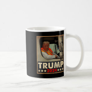 Donald Trump in vuilniswagen Team Garbage voor Tru Koffiemok