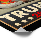 Donald Trump in vuilniswagen Team Garbage voor Tru Poster (Hoek)