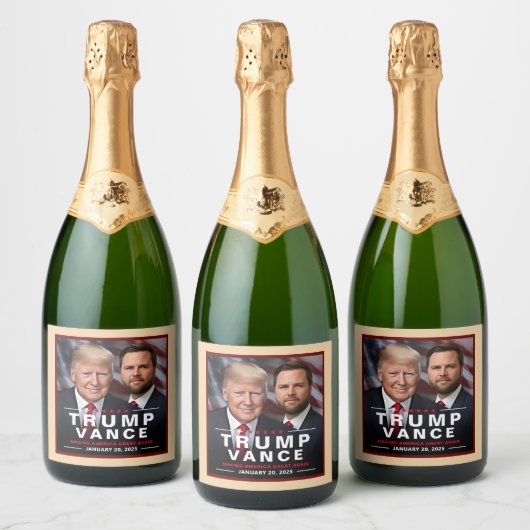 Donald Trump Inauguratie Champagne Overwinning Gou Sparkling Wijnetiket (Flessen)
