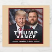 Donald Trump Inauguratie Champagne Overwinning Gou Sparkling Wijnetiket (Enkel label)