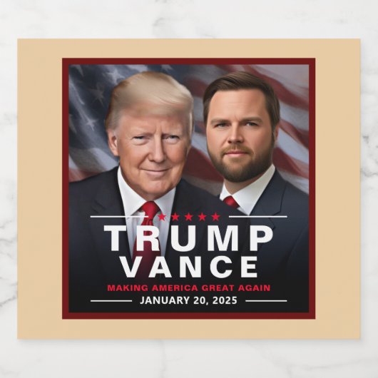 Donald Trump Inauguratie Champagne Overwinning Gou Sparkling Wijnetiket (Enkel label)