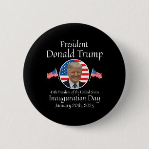Donald Trump inauguratie dag 2025 47e Amerikaanse Ronde Button 5,7 Cm