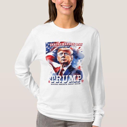 Donald Trump Inauguratie Dames T-shirt (Voorkant)