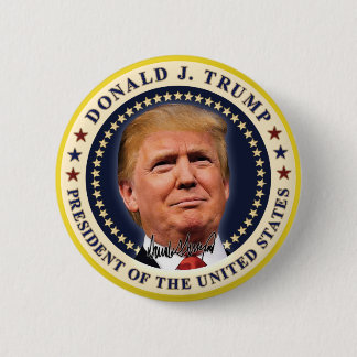 Donald Trump Inauguratie Gouden Sterren Souvenir Ronde Button 5,7 Cm
