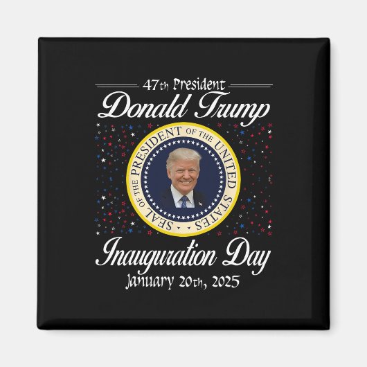 Donald Trump Inauguratiedag 2025 47e president van Magneet (Voorkant)